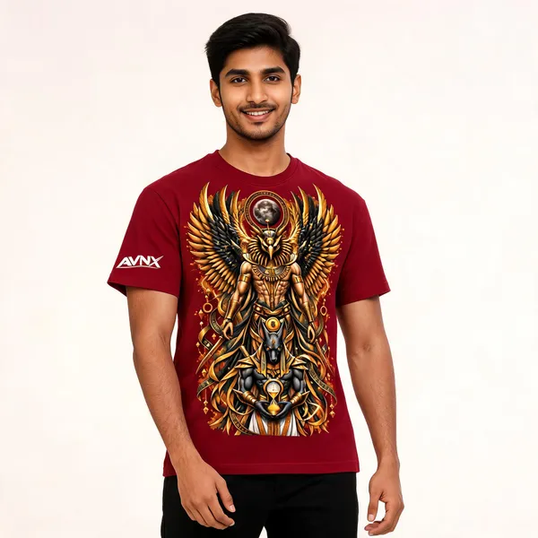 Maroon_Graphic_Print_Regular_Fit_T-Shirt_Unisex