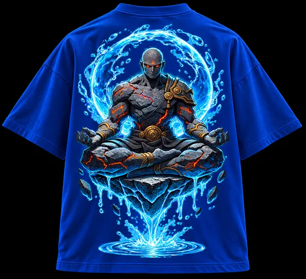 Royal_Blue_Elemental_Monk_Oversized_T-Shirt_Unisex