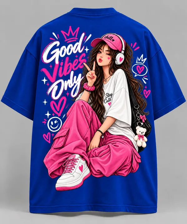 Royal_Blue_Good_Vibes_Girl_Oversized_T-Shirt_Unisex
