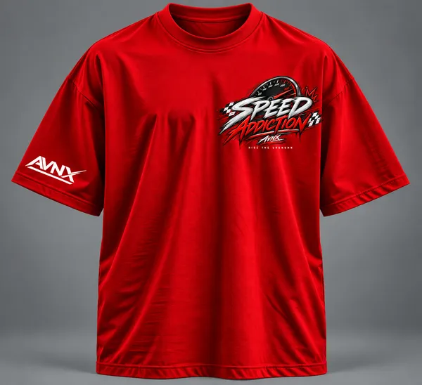 Red_Speed_Addiction_Oversized_T-Shirt_Unisex