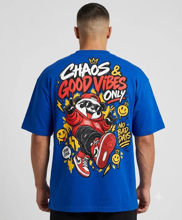 Royal_Blue_Good_Vibes_Only_No_Bad_Days_Oversized_T-Shirt_Unisex