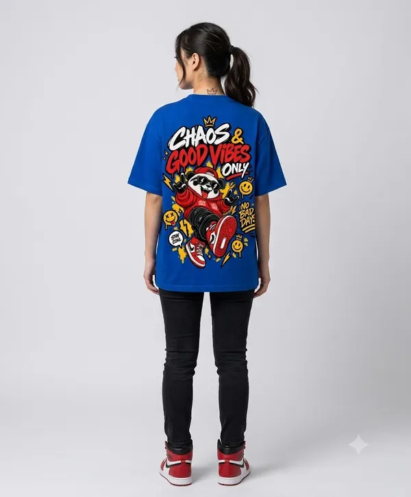 Royal_Blue_Good_Vibes_Only_No_Bad_Days_Oversized_T-Shirt_Unisex