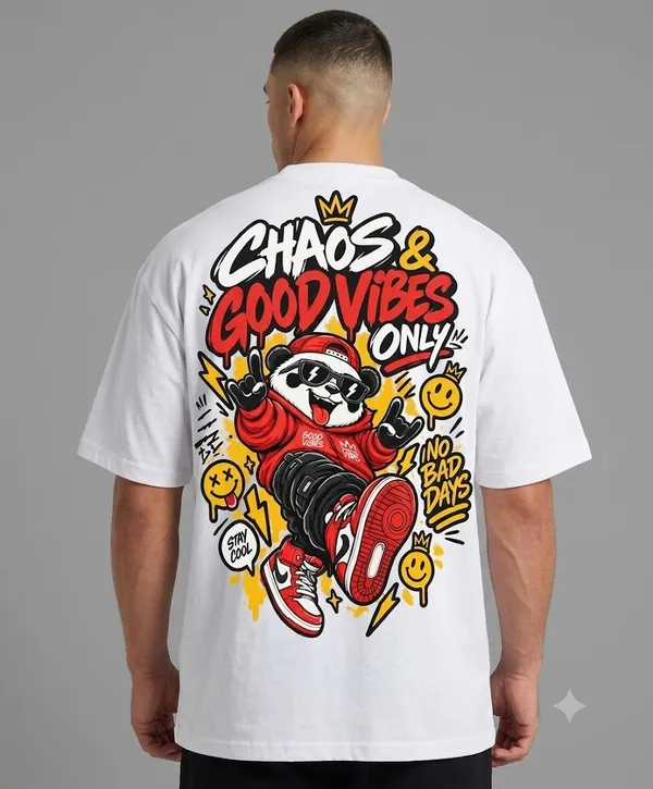 White_Good_Vibes_Only_No_Bad_Days_Oversized_T-Shirt_Unisex