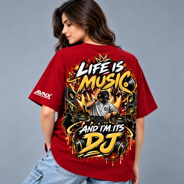 Red_The_Beat_Master_Oversized_T-Shirt_Unisex