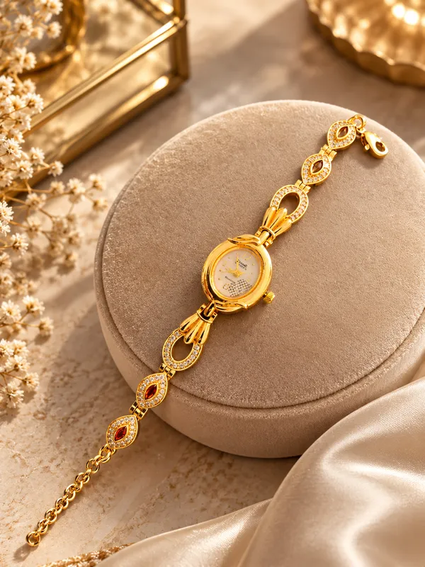 Gold-Tone_Oval_Analog_Bracelet_Watch_for_Women