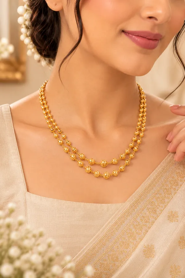 Gold_Tone_Double_Layer_Beaded_Necklace_for_Women