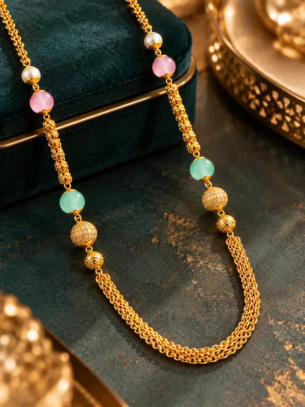 Gold_Tone_Beaded_Necklace_For_Women
