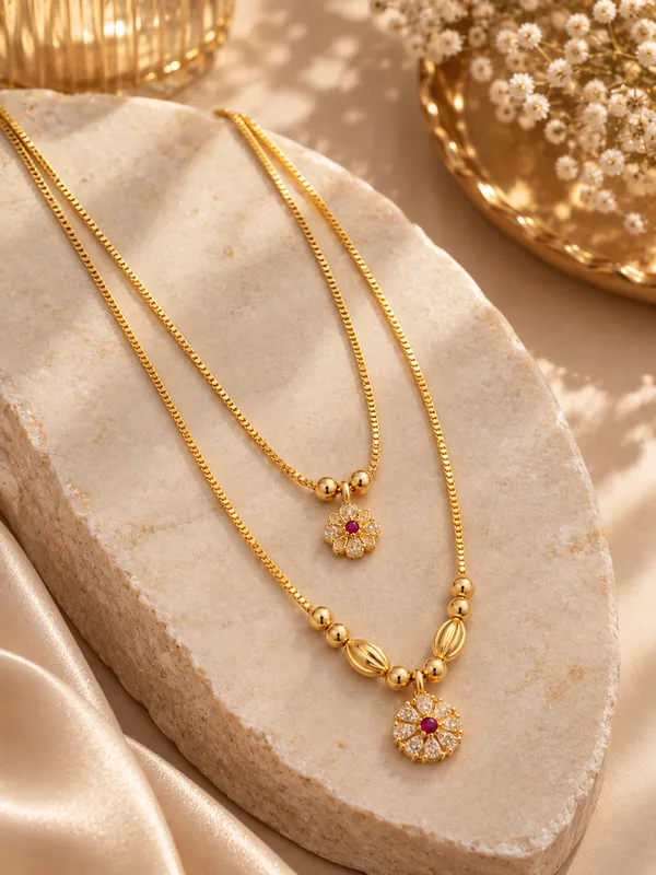 Gold_Tone_Layered_Floral_Pendant_Necklace_Set_for_Women