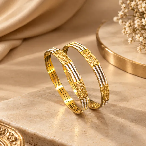 Gold_Tone_Textured_Bangles_For_Women