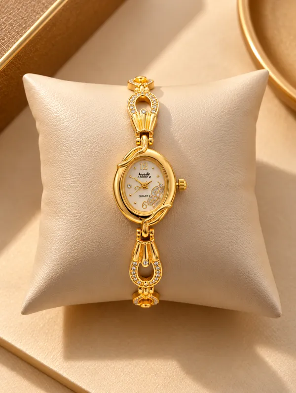 Gold-Tone_Oval_Analog_Bracelet_Watch_for_Women