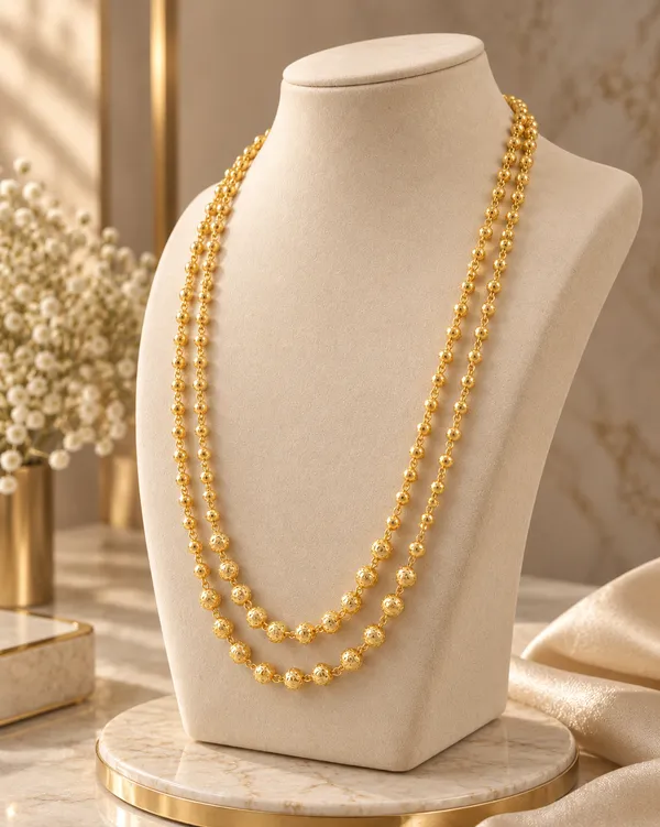Gold_Tone_Double_Layer_Beaded_Necklace_for_Women