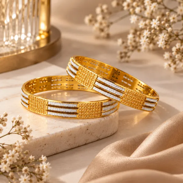 Gold_Tone_Textured_Bangles_For_Women