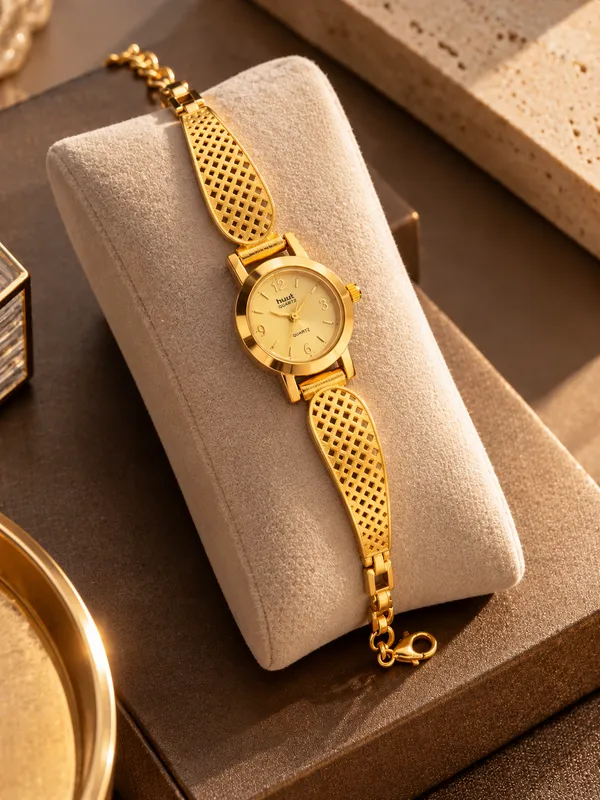 Gold_Tone_Quartz_Analog_Watch_For_Women