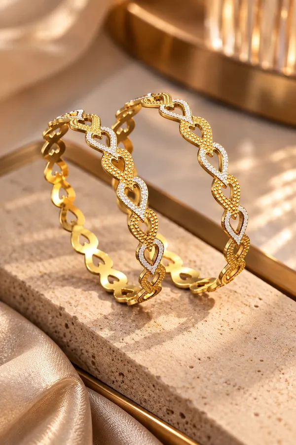 Micro_Gold_Plated__Cut_Work_Bangles_For_Women_