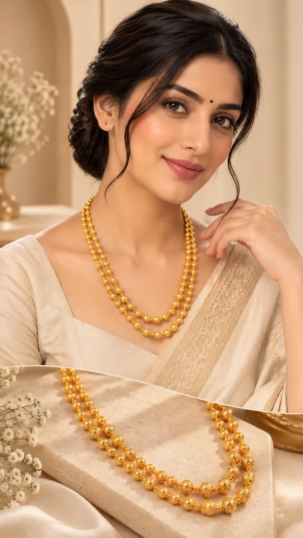 Gold_Tone_Double_Layer_Beaded_Necklace_for_Women