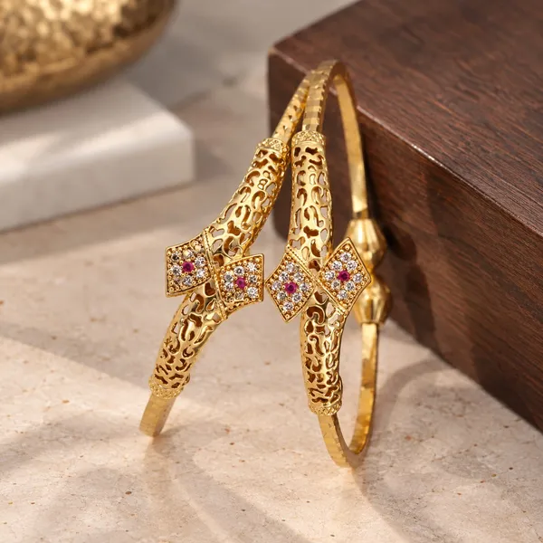 Premium_Micro_Gold_Plated_Designer_Bangles_for_Women_|_Pink_&_White_Stone_Embellished_Openwork_Design_|_Wedding_&_Festive_Wear
