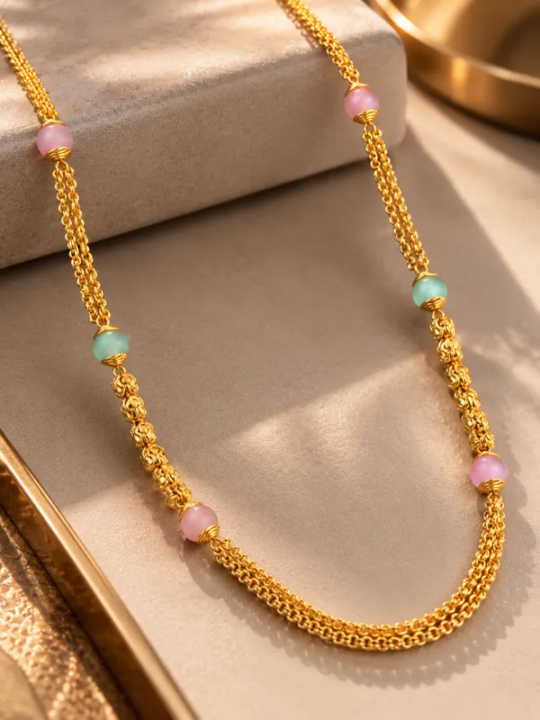 Gold_Tone_Beaded_Necklace_For_Women