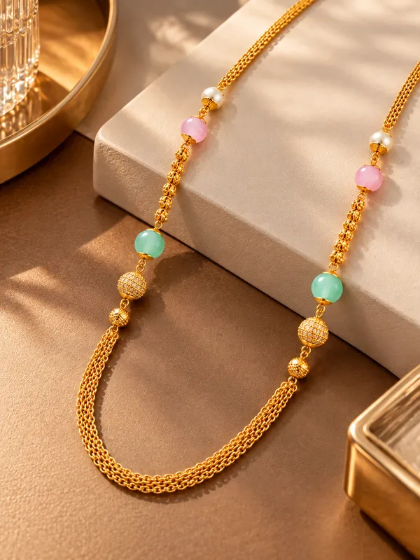 Gold_Tone_Beaded_Necklace_For_Women