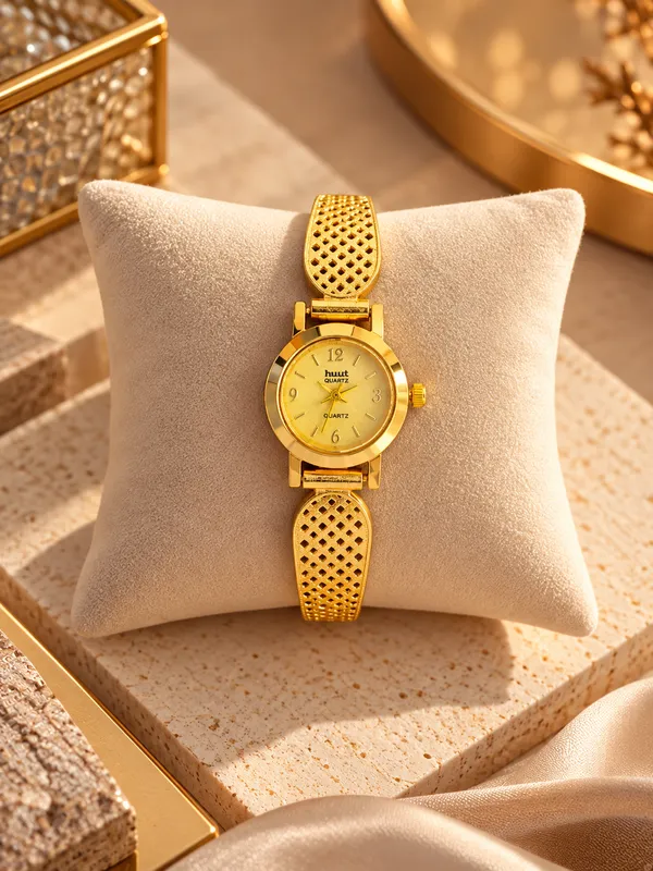 Gold_Tone_Quartz_Analog_Watch_For_Women