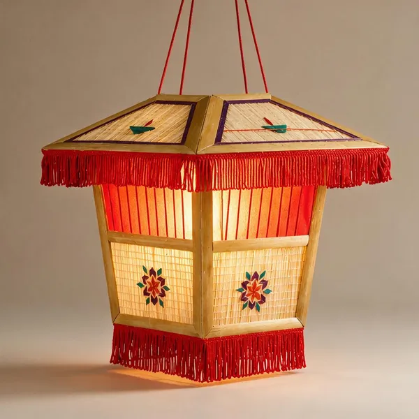BambooDiwali_Hanging_Lantern_-_Red_-_97006