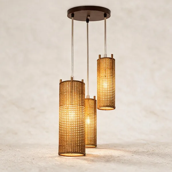 Bamboo_Woven_Three_Light_Pendant_Ceiling_Light/_Chandelier