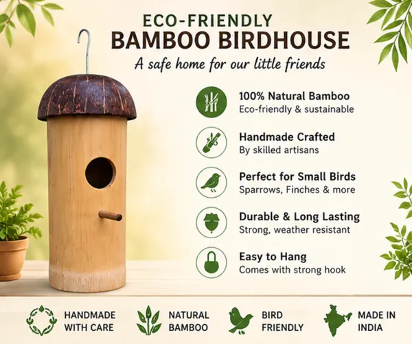Bamboo_Hanging_Bird_House_With_Coconut_Shell_Roof