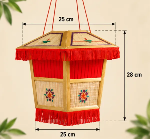 BambooDiwali_Hanging_Lantern_-_Red_-_97006