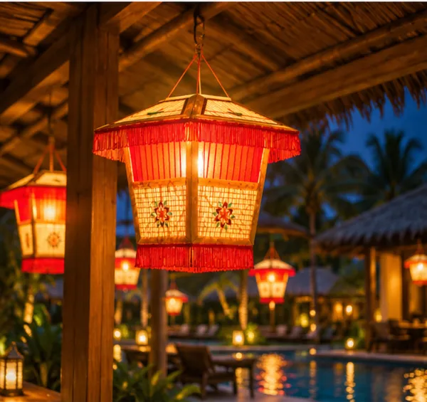 BambooDiwali_Hanging_Lantern_-_Red_-_97006