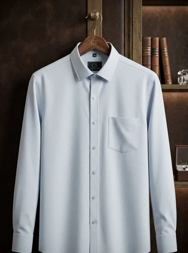 18_Cf_Dobby_Solid_Light_Blue_Slim_Fit_Shirt