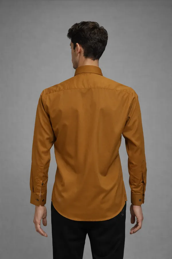 37_Cf_Solid_Dobby_Golden_Slim_Fit_Shirt