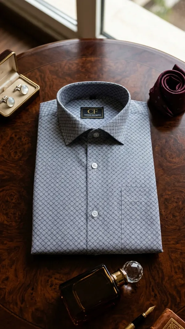 23_Cf_Dark_Blue_Print_Slim_Fit_Shirt