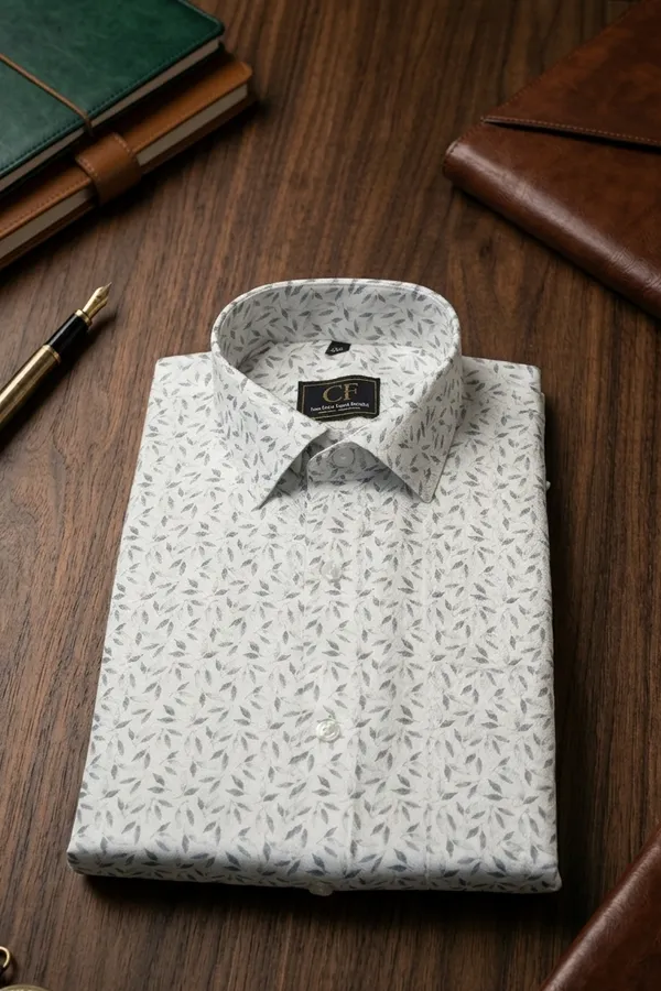 24_Cf_Green_Print_Slim_Fit_Shirt