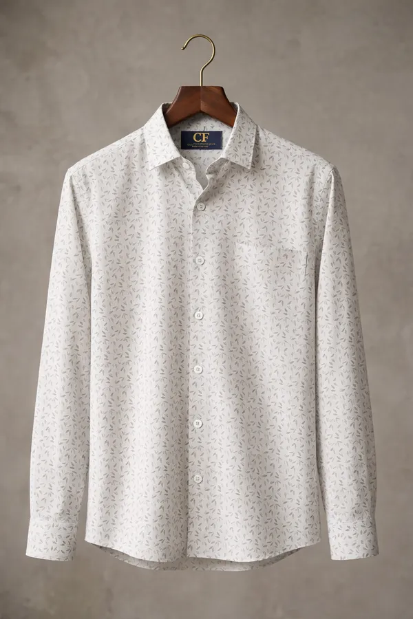 24_Cf_Green_Print_Slim_Fit_Shirt
