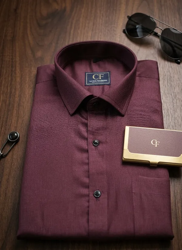 38_Cf_Solid_Maroon_Slim_Fit_Shirt