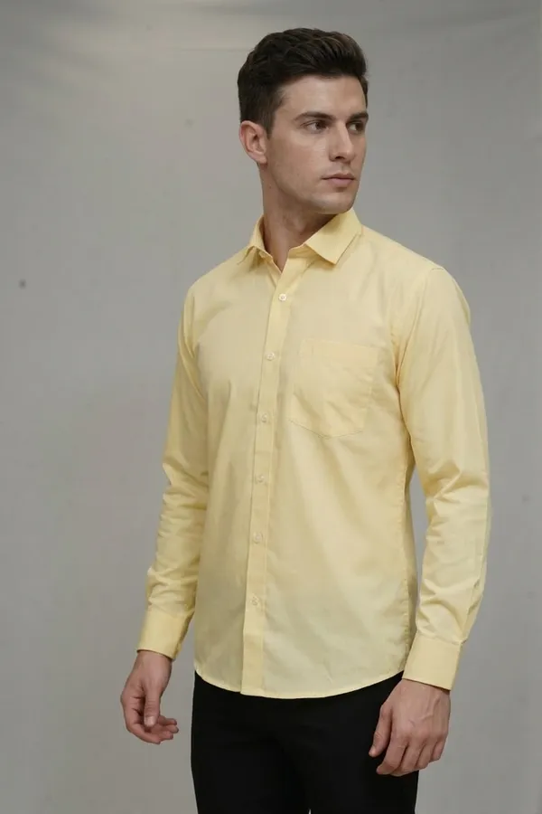 04_Cf_Solid_Yellow_Slim_Fit_Shirt