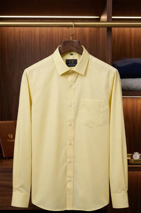 04_Cf_Solid_Yellow_Slim_Fit_Shirt