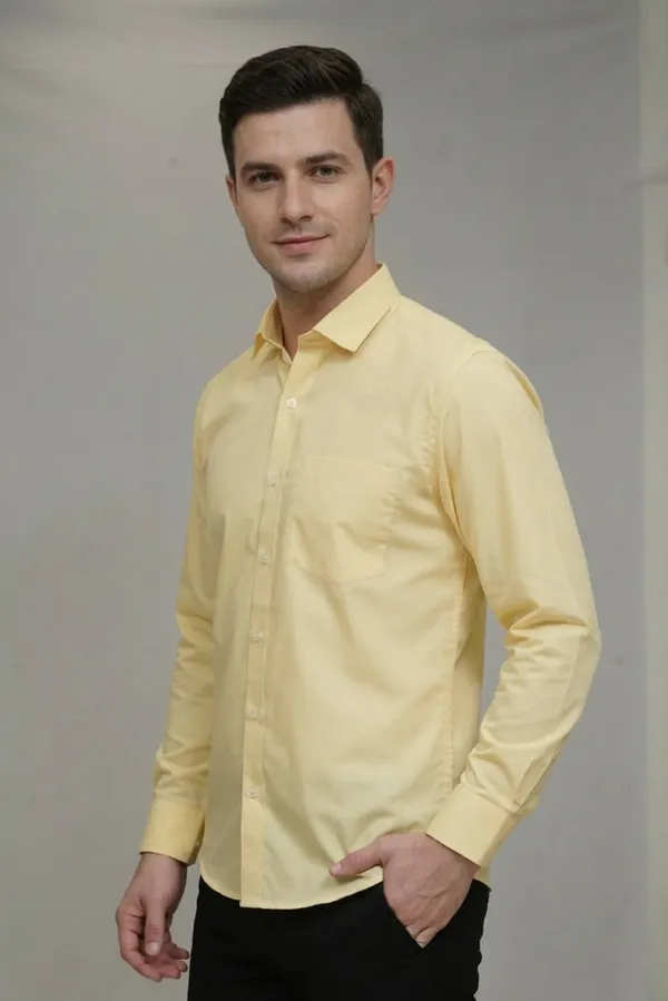 04_Cf_Solid_Yellow_Slim_Fit_Shirt