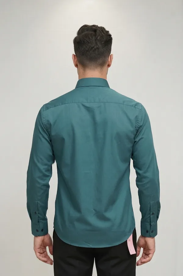 31_Cf_Twill_Solid_Peacock_Green_Slim_Fit_Shirt