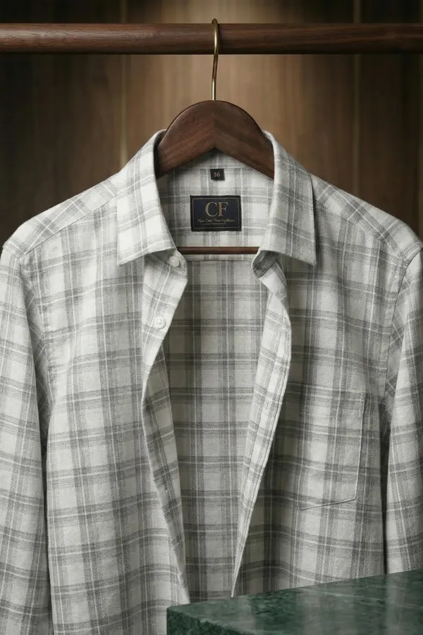 19_Cf_Dobby_Gray_Checks_Slim_Fit_Shirt