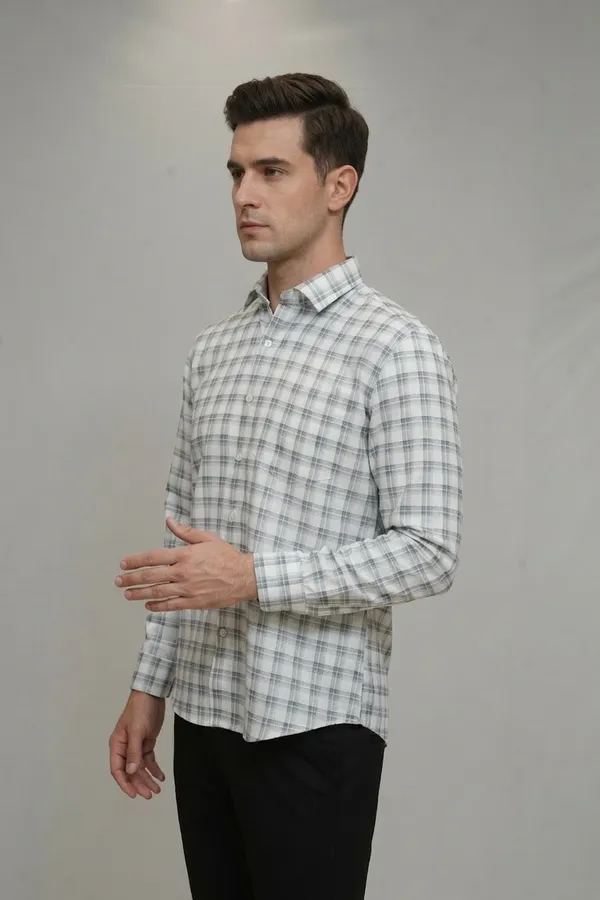 19_Cf_Dobby_Gray_Checks_Slim_Fit_Shirt