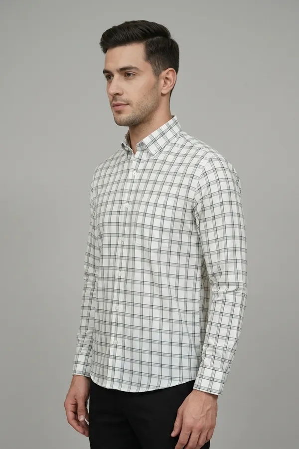 05_Cf_White_Black_Check_Slim_Fit_Shirts