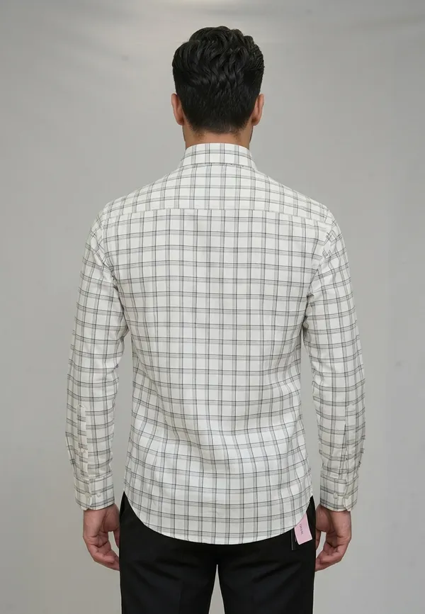 05_Cf_White_Black_Check_Slim_Fit_Shirts