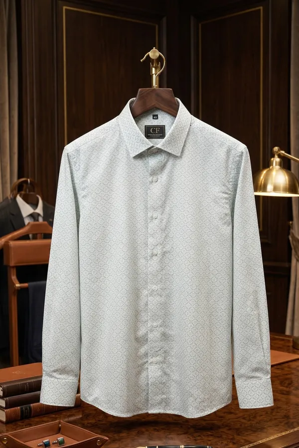22_Cf_Grey_Print_Slim_Fit_Shirt