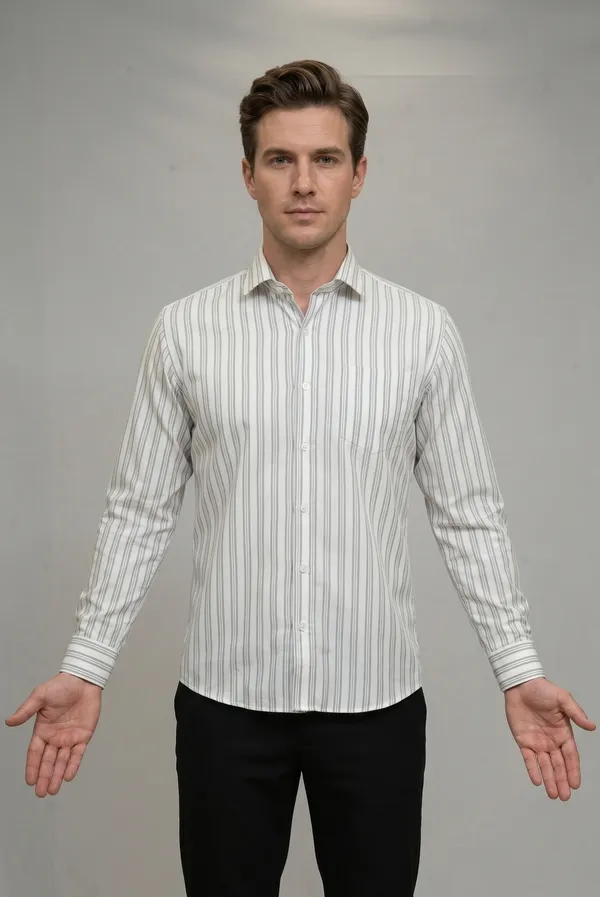 27_Cf_Twill_Stripe_Grey_Brown_Slim_Fit_Shirt