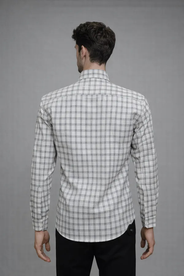 44_Cf_Dobby_Checks_Gray_With_Navy_Blue_Slim_Fit_Shirt
