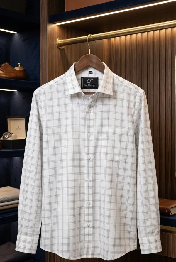 45_Cf_Jecord_Checks_Silver_With_Navy_Blue