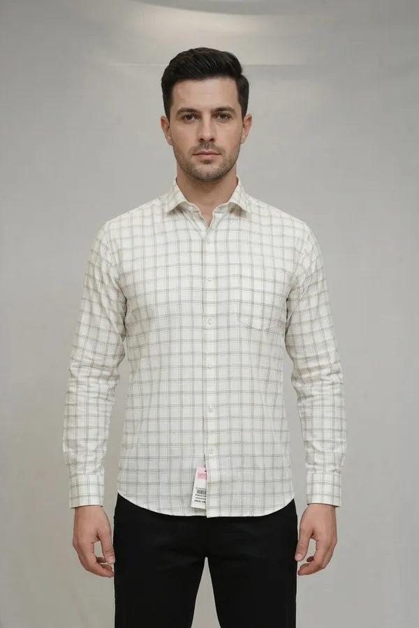 46_Cf_Jecord_Light_Brown_Checks_Slim_Fit_Shirt