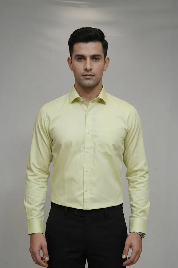 49_Cf_Twill_Solid_Lemon_Yellow_Shirt