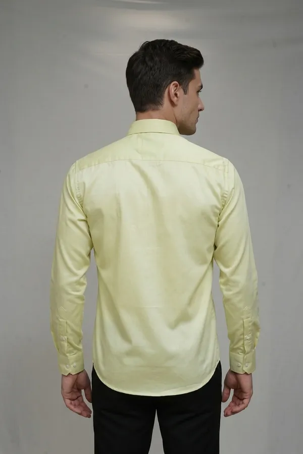 49_Cf_Twill_Solid_Lemon_Yellow_Shirt