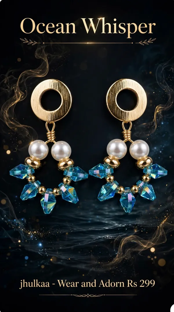Gold_And_Sky_Blue_Pearl_Beaded_Drop_Earrings_For_Women